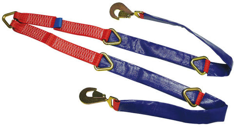 RED FIXED WINCH BROTHER STRAPS WITH WINCH HOOK REDUCER