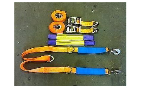 x4 4MTR CAR TRANSPORTER RECOVERY STRAPS & WINCH BROTHERS