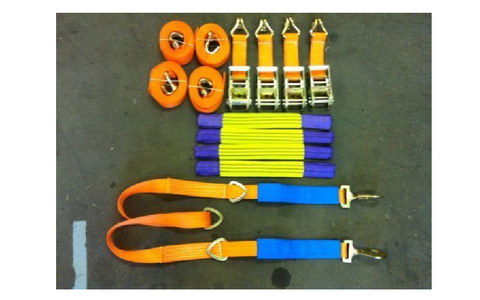 SPEC LIFT DOLLY CAR ADJUSTABLE 'Y' SHAPE RECOVERY STRAP (RATCHETS & FLAT HOOKS)