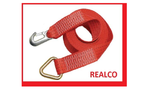 x2 RED 4MTR RECOVERY WHEEL STRAPS