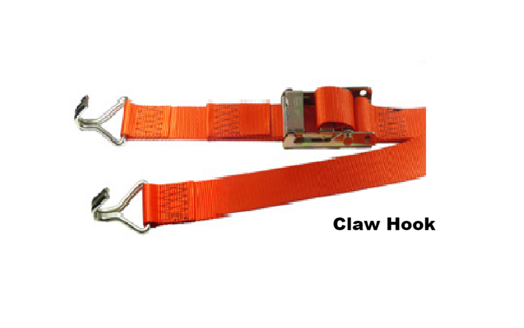 50MM X 4MTR HEAVY DUTY BOX VAN STRAPS WITH CLAW HOOK 2000KGS
