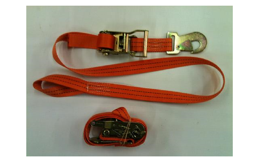 x2 MOTORCYCLE TIE DOWN RATCHET STRAPS WITH SNAPHOOKS & LOOPS