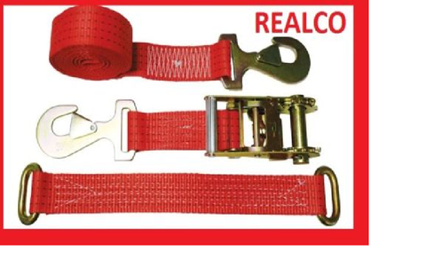 RED WINCH BROTHER TOW EYE REDUCER WITH SAFETY STRAPS