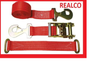 x2 RED 4MTR RECOVERY WHEEL STRAPS
