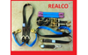 BLACK RECOVERY RATCHET STRAP KIT & x2 Wheel Straps