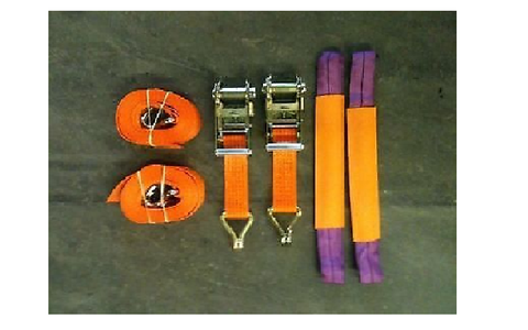 SPEC LIFT DOLLY CAR ADJUSTABLE 'Y' SHAPE RECOVERY STRAP (RATCHETS & FLAT HOOKS)