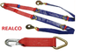 RED FIXED WINCH BROTHER STRAPS WITH WINCH HOOK REDUCER
